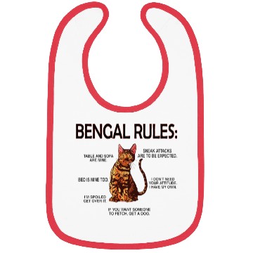 Discover Bengal Rules Bengal Cat Owner Bengal Lover Bibs