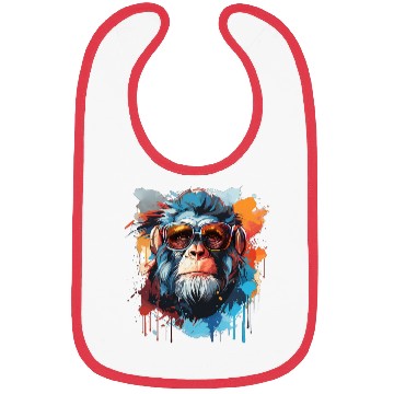 Discover Monkey Head In Cool Bibs