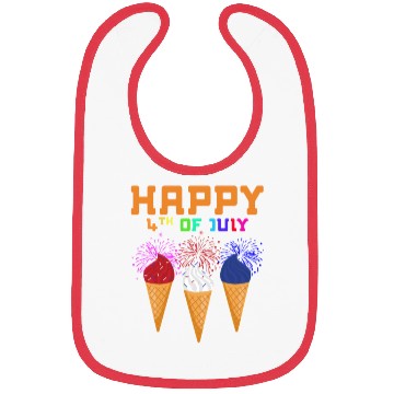 Discover Celebrate Independence Day with Fireworks Ice Crea Bibs