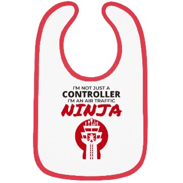 Discover Air Traffic Controller ATC Aviation Ninja Airplane Bibs