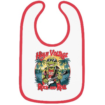 Discover Funny Turtle with Guitar Rock and Roll Bibs