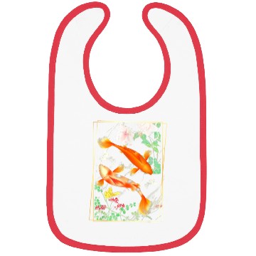 Discover Japanese Koi Carp Nishikigoi Fish Cherry Blosso Bibs
