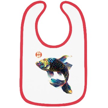 Discover Japanese Koi Fish Koi Carp Lovers Women Men Kids T Bibs