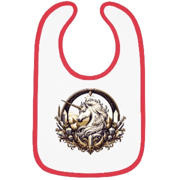 Discover majestic unicorn artfully decorated Bibs