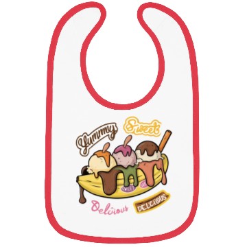 Discover banana split-Delicious sweet Bibs