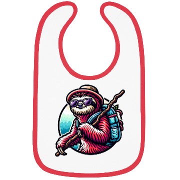Discover Cool Sloth Hiking Adventure in Nature Bibs