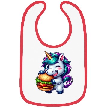 Discover Unicorn Hamburger Cheeseburger Bibs