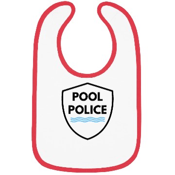 Discover Pool Police Lifeguard Swimming Funny Bibs