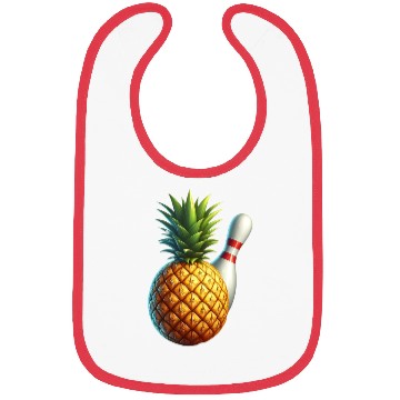 Discover bowling ball and pineapple Bibs