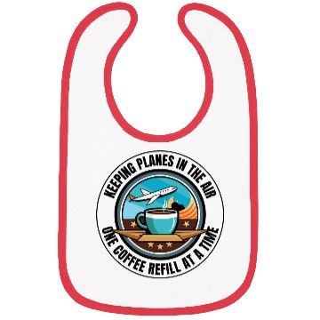 Discover Air Traffic Controller Coffee ATC Aviation Humor Bibs