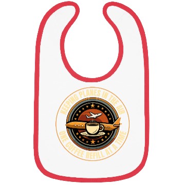 Discover Air Traffic Controller Coffee ATC Aviation Humor Bibs