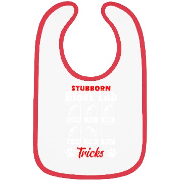 Discover Labrador STUBBORN BLACK LAB TRICKS Labrador Bibs