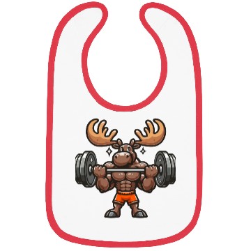 Discover funny moose quote Weightlifting Gym cool for Gym Bibs