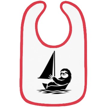 Discover Minimalist sailing dinghy sloth summer Bibs
