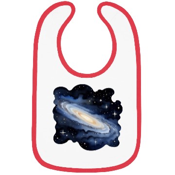 Discover Watercolor Milky Way Bibs