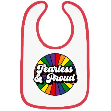 Discover Fearless Proud Pride Rainbow Bibs