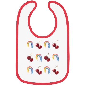 Discover Rainbow Cherries Grid Bibs