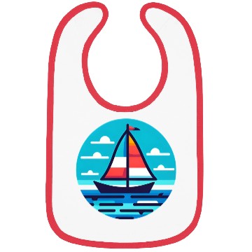 Discover Sailboat on the ocean Bibs