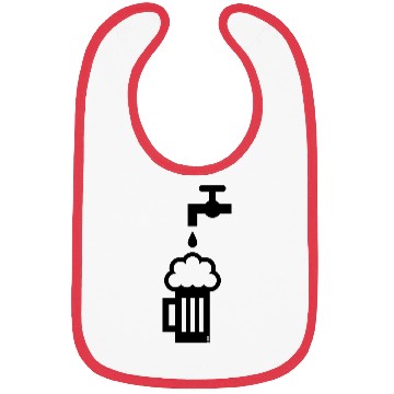 Discover Beer Mug & Tap (Keg Beer / Draft Beer / Black) Bibs