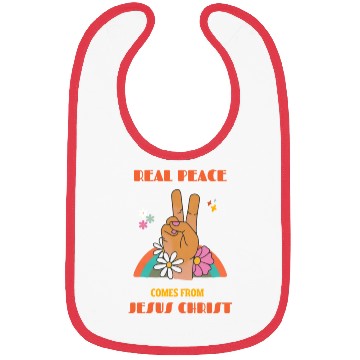 Discover Real Peace Comes From Jesus Christ Womens Bibs