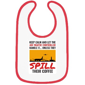 Discover Air Traffic Controller Coffee ATC Aviation Humor Bibs