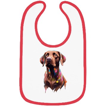 Discover "Beau" Chocolate Labrador Retriever, Dog, Puppy Bibs