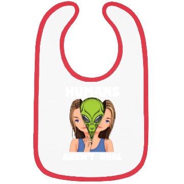 Discover "Humans Aren't Real", Funny Comic Space Alien Bibs