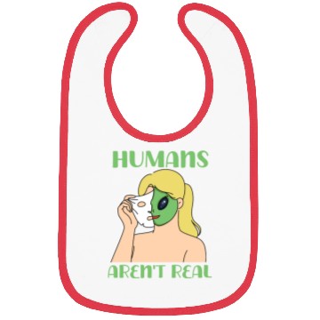 Discover "Humans Aren't Real", Funny Comic Space Alien Bibs