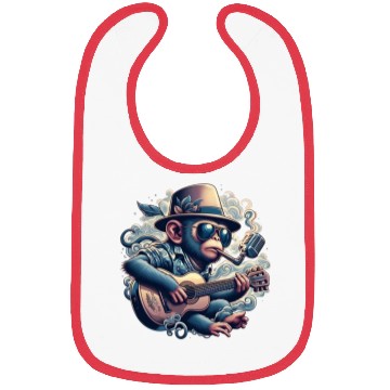 Discover Rock 'n' Roll Monkey - Bold and Musical Bibs
