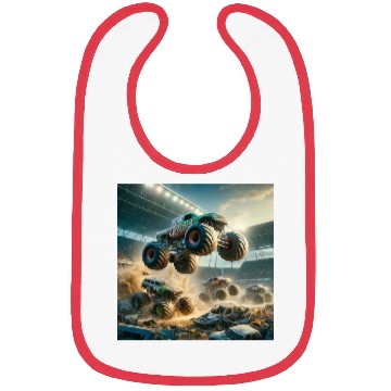 Discover Monster Madness Monster Trucks Bibs