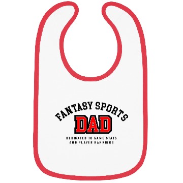 Discover fantasy sports dad college font Bibs