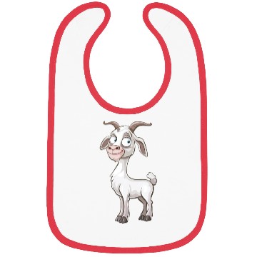 Discover Cheerful Goofy Goat Character Bibs