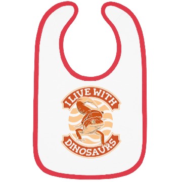 Discover I Live With Dinosaurs Gekkota Crested Lizard Bibs