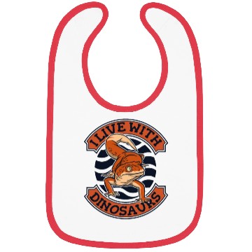 Discover I Live With Dinosaurs Gekkota Crested Lizard Bibs