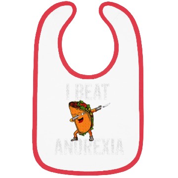 Discover I Beat Anorexia Taco Graphic Bibs