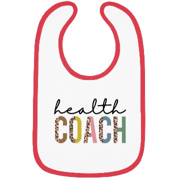 Discover Fitness Heath Coaching Dietitian Leopard Print Hea Bibs