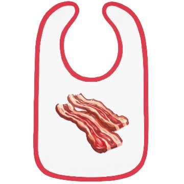 Discover Delicious Bacon Strips Illustration Bibs