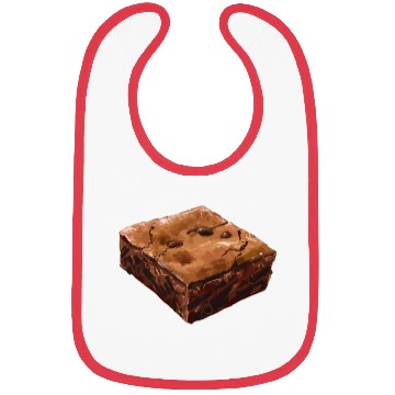 Discover Decadent Chocolate Brownie Illustration Bibs