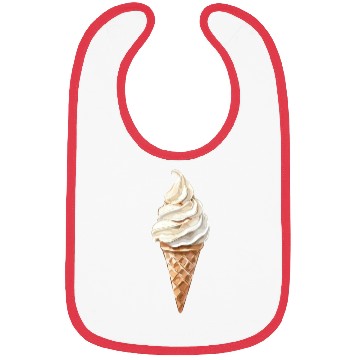Discover Swirled Vanilla Ice Cream Cone Delight Bibs