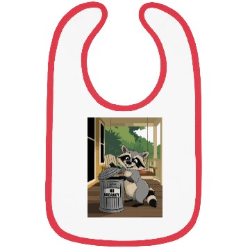 Discover Racoon Trash Panda Metal Trash Can No Vacancy Bibs