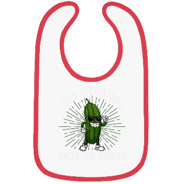 Discover Pickle Design Cucumber Dill Pickle Lover Bibs