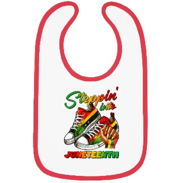 Discover stepping into juneteenth Afro Woman Black Girl Bibs