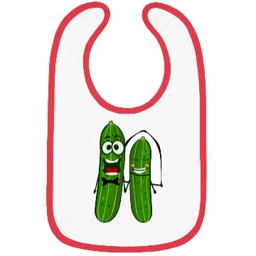 Discover Cucumber Bride Groom Wedding Bibs