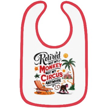 Discover Retired Not My Monkey Not My Circus Distressed Bibs