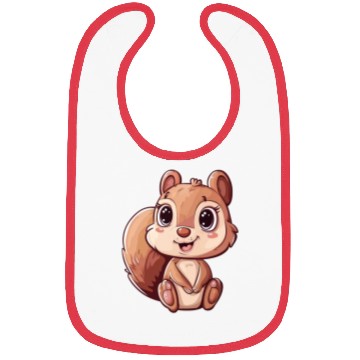 Discover Adorable Squirrel With Big Eyes Bibs