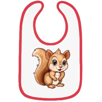 Discover Charming Squirrel Character Delight Bibs