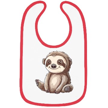 Discover Charming Smiling Sloth Graphic Bibs