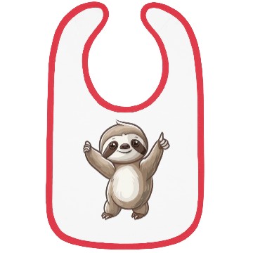 Discover Charming Smiling Sloth Embracing Life Bibs