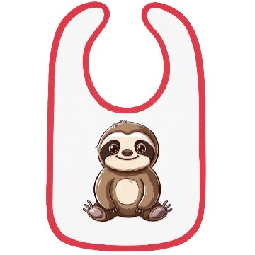 Discover Adorable Smiling Sloth Graphic Bibs