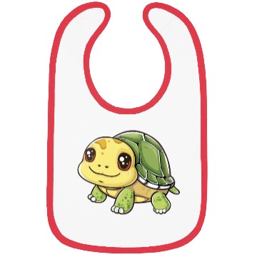Discover Adorable Smiling Turtle Character Bibs